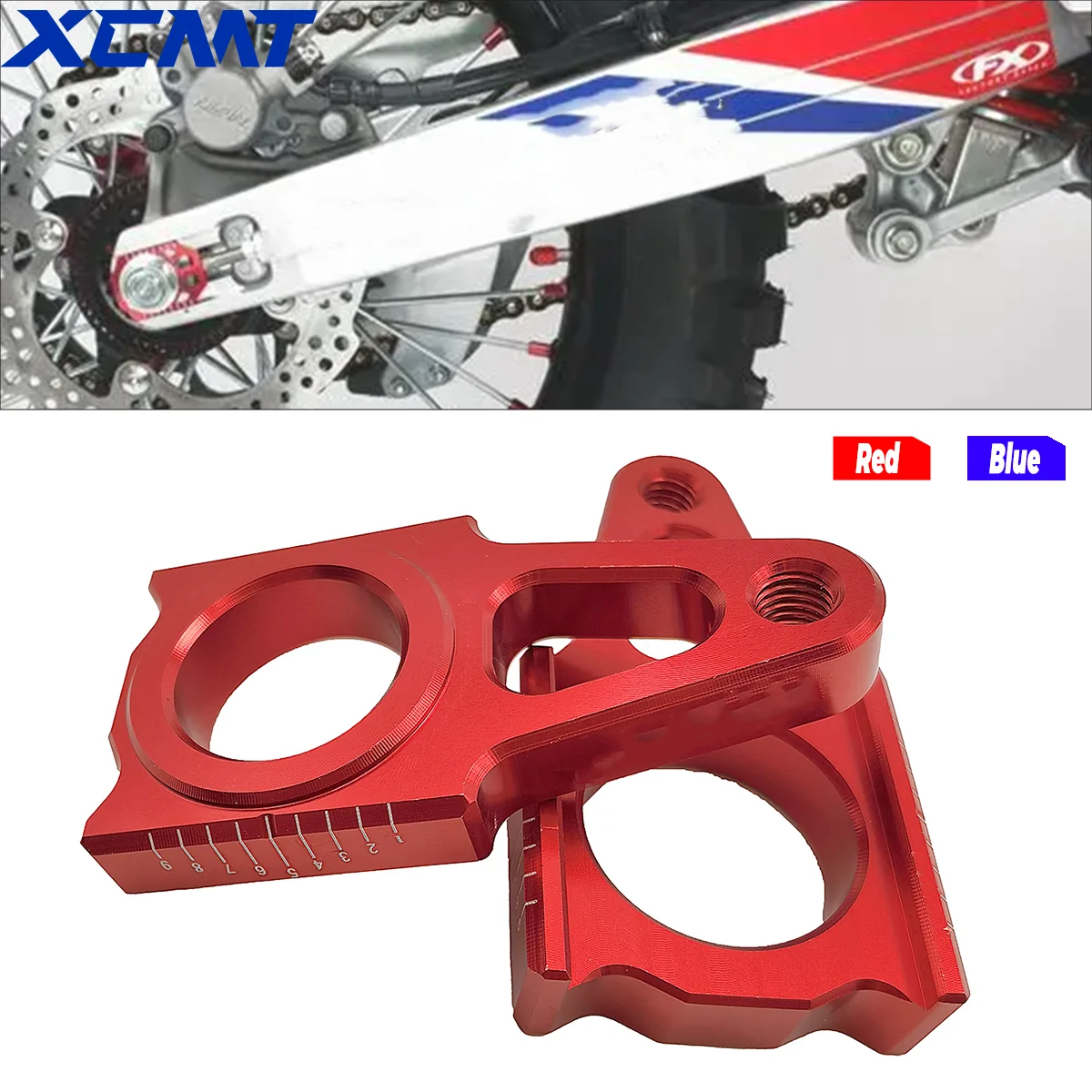 

Motorcycle CNC Rear Axle Block Chain Adjuster For Honda CR 125 250 CRF250R CRF450R CRF 250R 250X 250RX 450R 450X 450RX 450L R RX