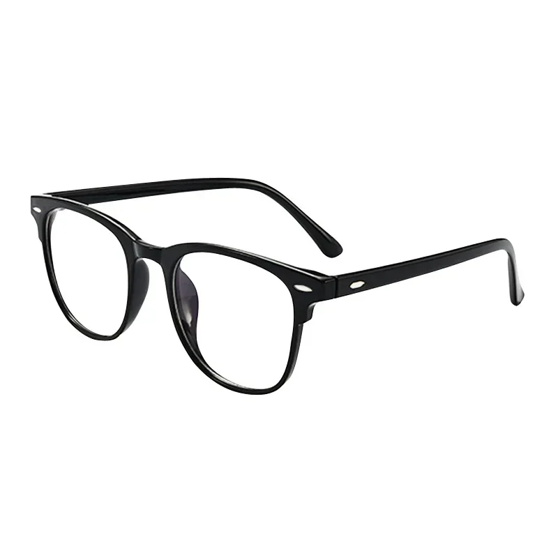 Anti-blue Light Flat Glasses Transparent Frame Big Lens Glasses Fashion Simple Round Frame Radiation Protection Eyewear lunettes