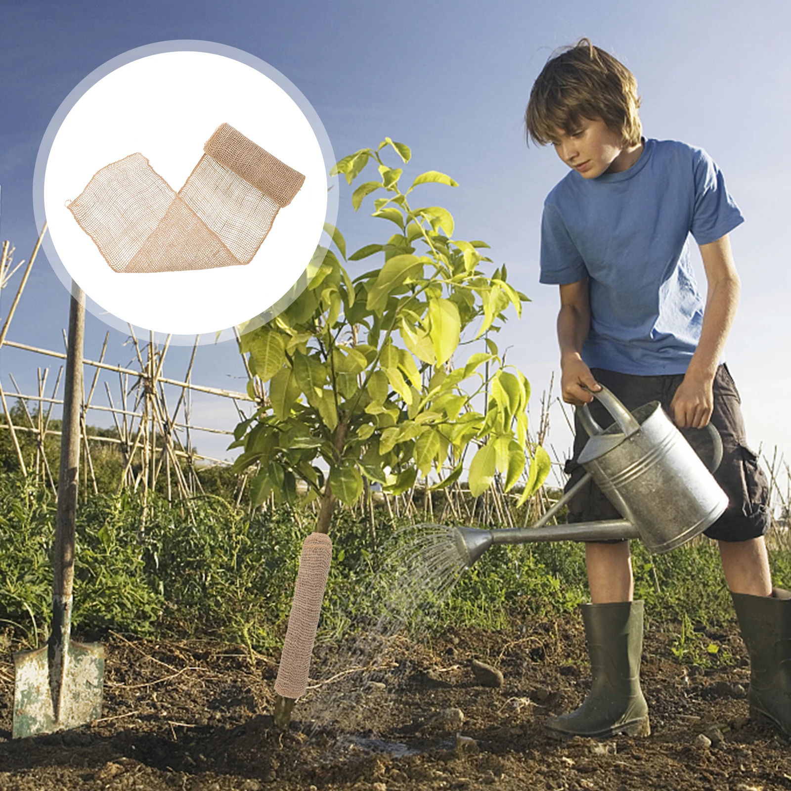 

Burlap Tree Trunk Protector Plant Frost Cover Winter Gardening Protection Linen Anti-Frost Shrub Wrap Cold-Proof Blanket