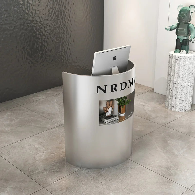 Simple checkout page store small light high creative bar table clothing beauty shop 4s welcome guide table