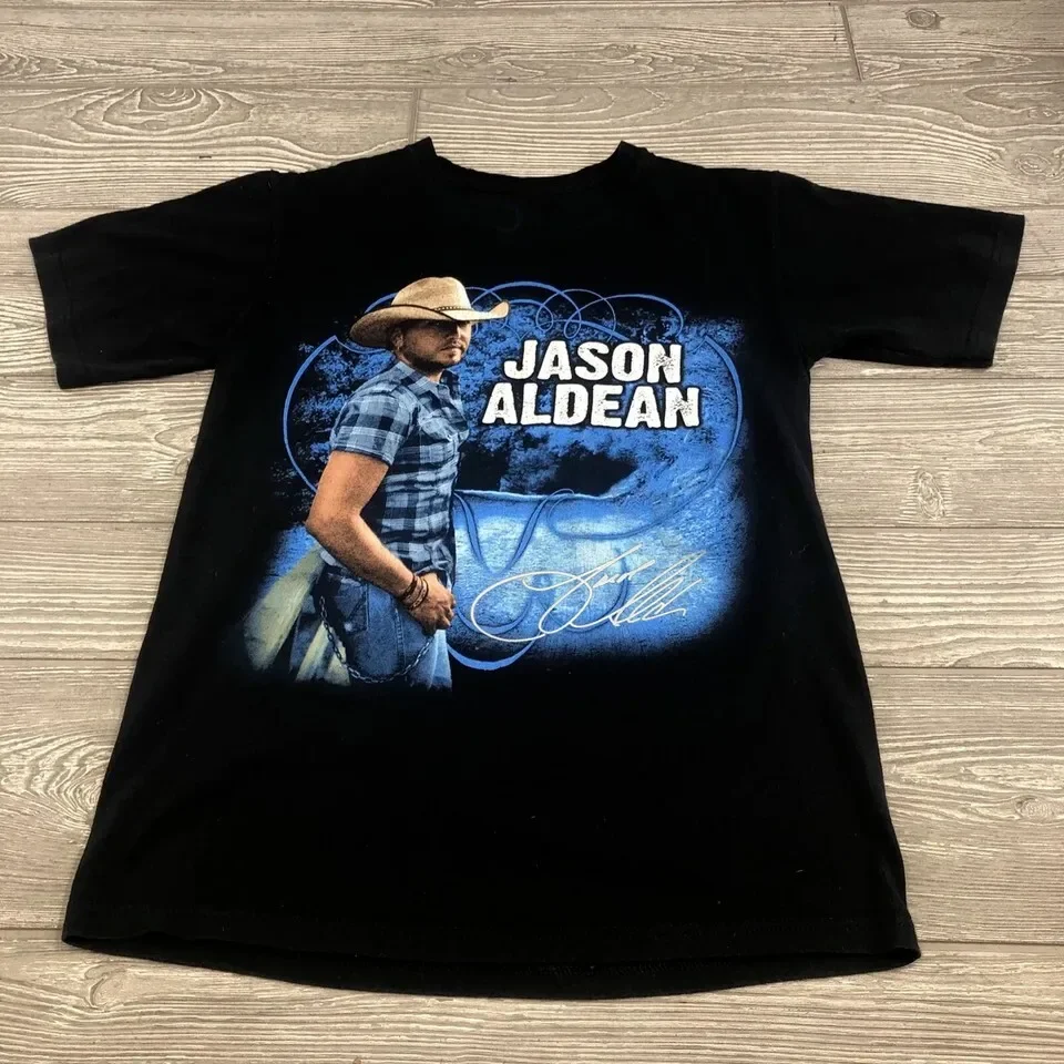 Hot Jason Aldean Country Music Concert Black Cotton All Size T-Shirt TT125