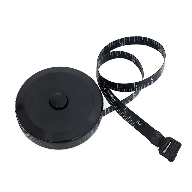 1.5 Meter Black Small Tape Measure with Three Waists Hip Circumference Chest Circumference  Automatic Retractable Tape Measure