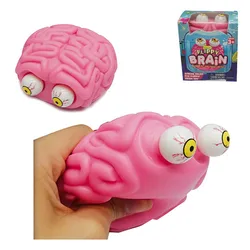 Flippy Brain Squishy Eye Popping Fidget Toy, cosas geniales para niños, TDAH, autismo, alivio de la ansiedad, antiestrés, divertido juguete de Halloween