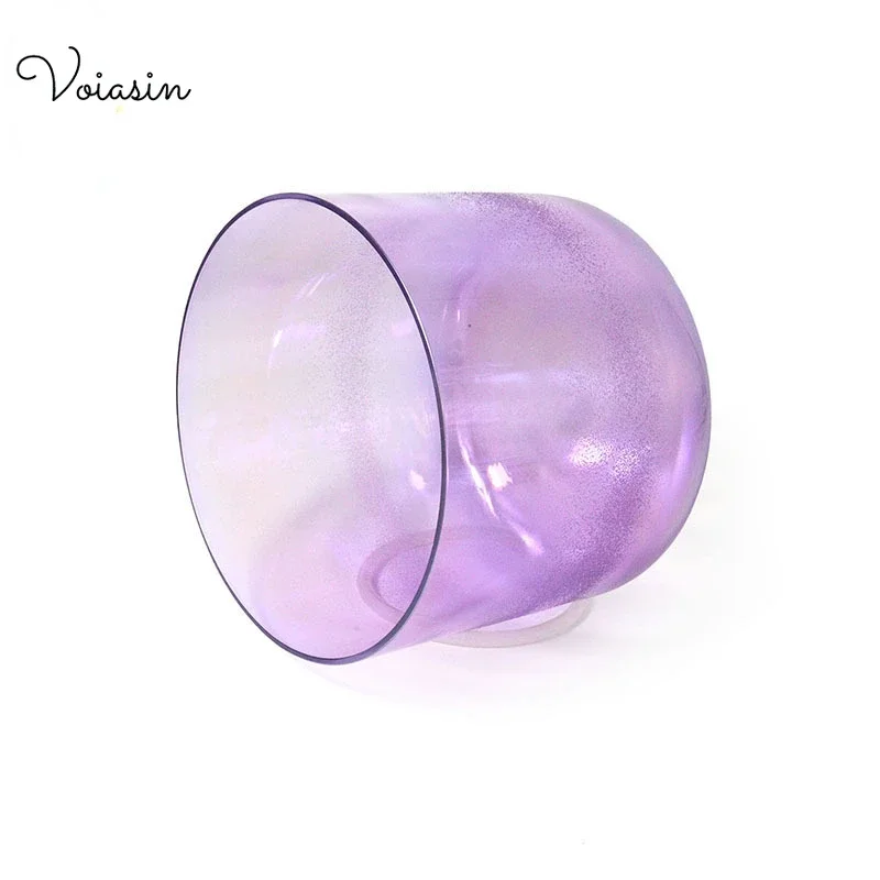 6/7/8Inch Light Purple Clear Quartz Crystal Singing Bowl Top Level Meditation Sound Therapy Voiasin Relaxing Sounds Bowls Set