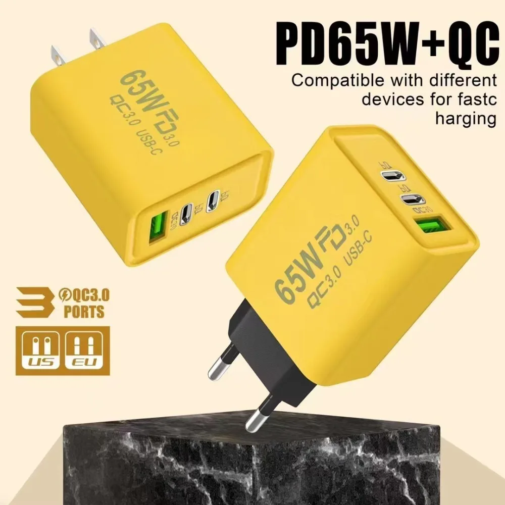Portable Type-C Multi Port Adapter USB EU Plug/US Plug Mobile Charger Multi-interface 2A 12W Intelligent Charging Head