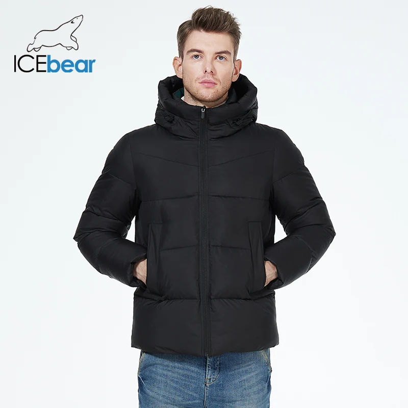 ICEbear-Abrigo acolchado informal para hombre, chaqueta gruesa de algodón cálido, MWD3479I, invierno, novedad de 2023