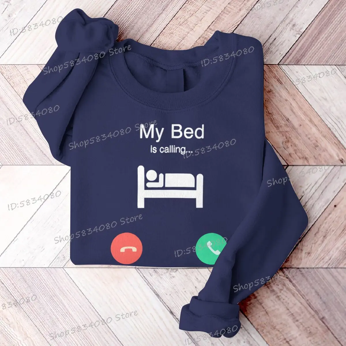 My Bed Is Calling بلوزات جرافيك للرجال والنساء تصميم مكالمة هاتفية مضحك على سويت شيرت بقلنسوة للجنسين ملابس رجالي ونسائية #5