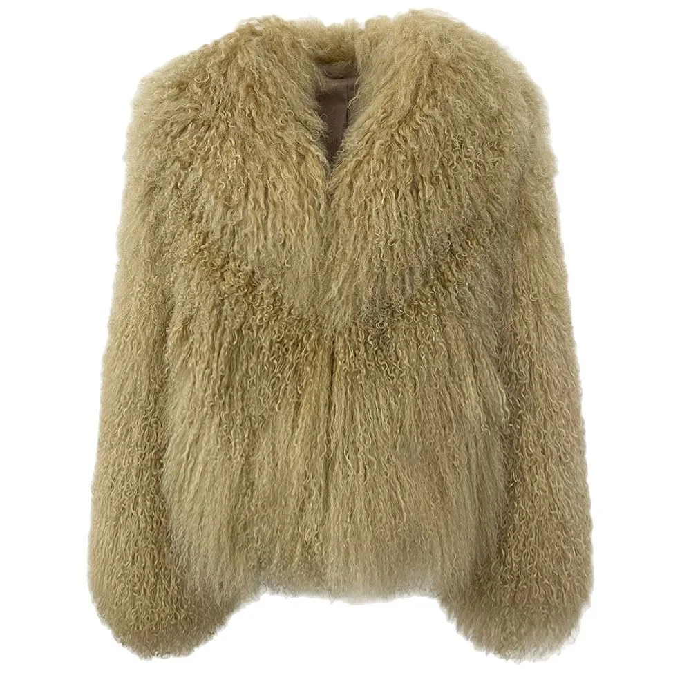 

Куртка из натурального меха овчины с отложным воротником для женщин, модная теплая шерстяная куртка для осени и зимы, AliExpress Foreign Trade