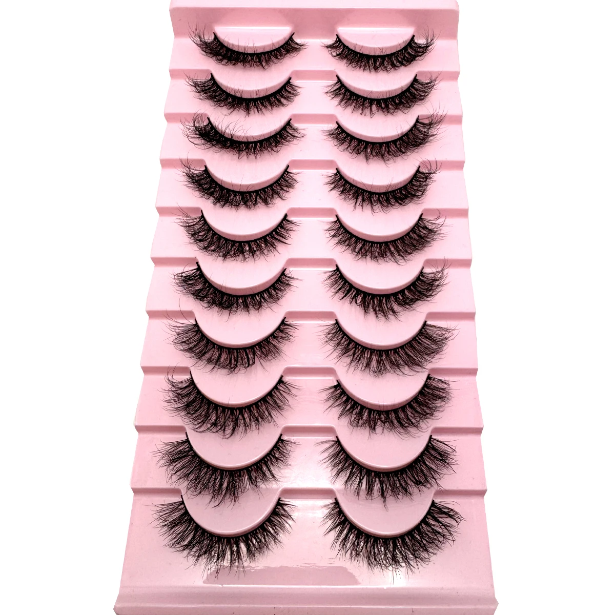 5 Pairs cat eye 3D Mink Hair False Eyelashes Fluffy Soft Cross Natural Thick Long Eye Lashes Wispy Makeup Beauty Extension Tools