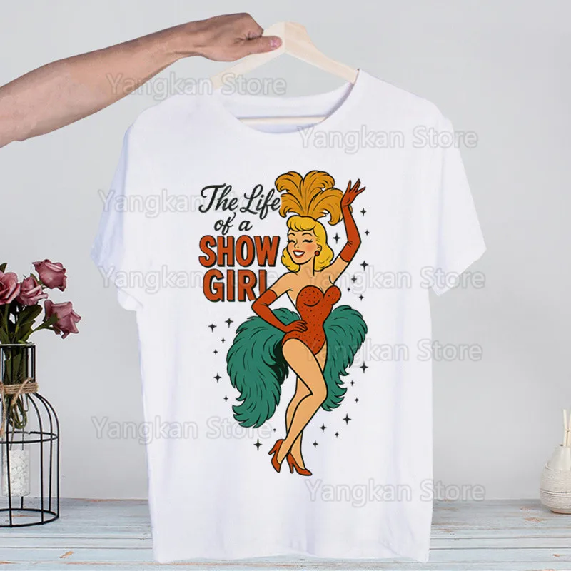 

The Life of A Showgirl Men's tshirt Printed Unisex Short Sleeve T shirt Cool Cartoon Casual T-shirt Male Streetwear Tops