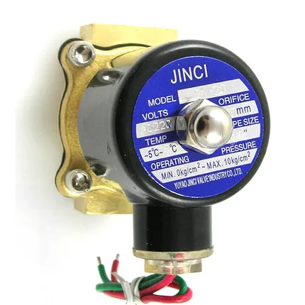 Elettrovalvola elettrica in ottone resistente alle alte temperature DN10 da 3/8" normalmente chiusa