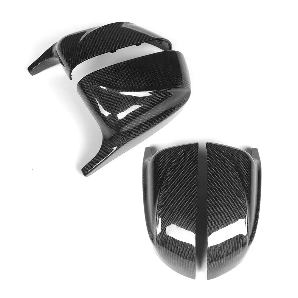 1Pair Real Carbon Fiber Mirror Cover Caps Fit For BMW X5 G05 X6 G06 X7 G07 2019-2022