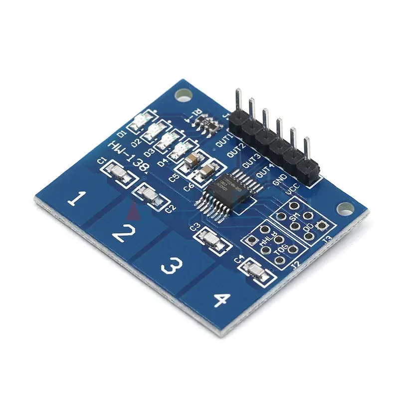 NEW 4Channel Digital Touch Sensor Capacitive Switch Module Button For TTP224 image 2