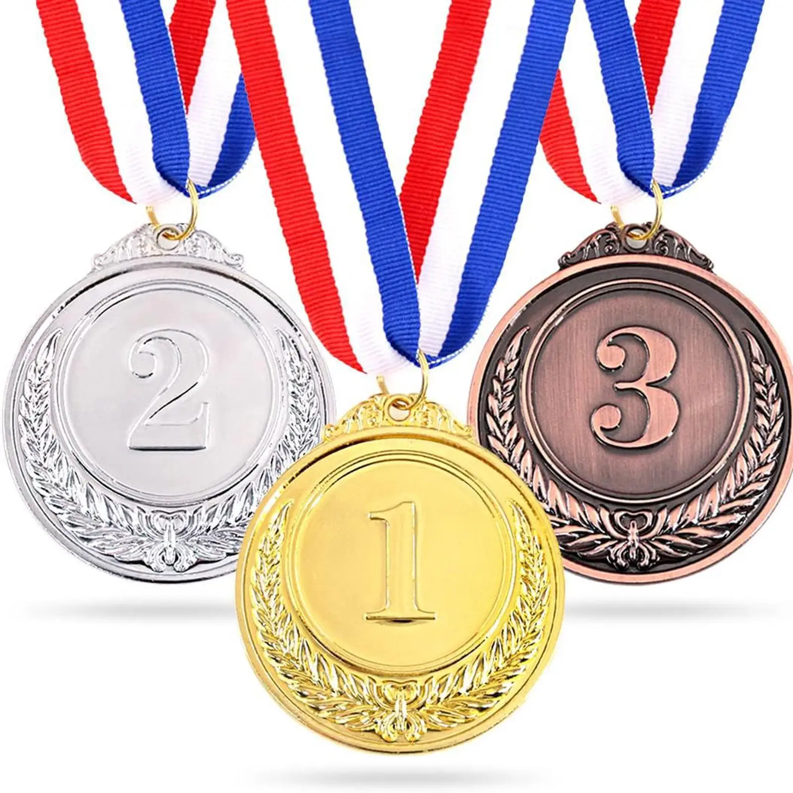 

Award Medal with Neck Ribbons Souvenir Award Medals for Competition Basketball Soccer Kids Adults Sports Events