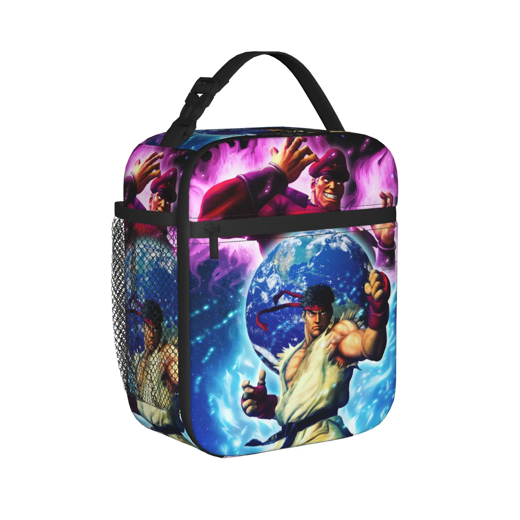 Ryu Street Fighter II Turbo Hyper Fighting Lunch Bag Lunch Box Travel Portable Thermal Lunch Bags For Women Oxford  Cooler Bag
