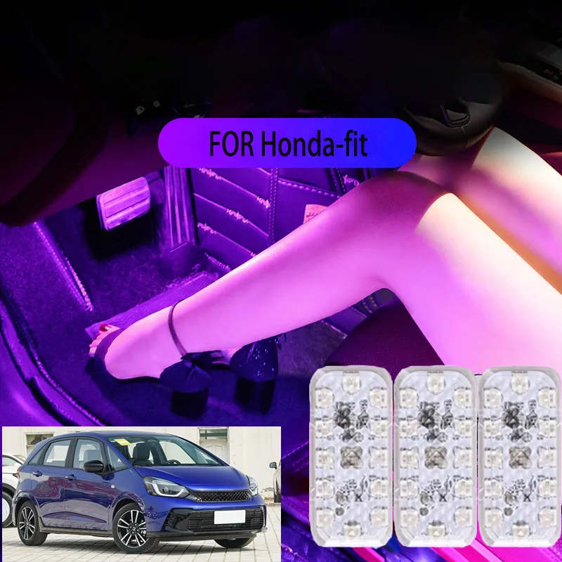 

FOR Honda-fit LED Car Interior Ambient Foot Light Atmosphere Decorative Lamps Party decoration lights Neon strips