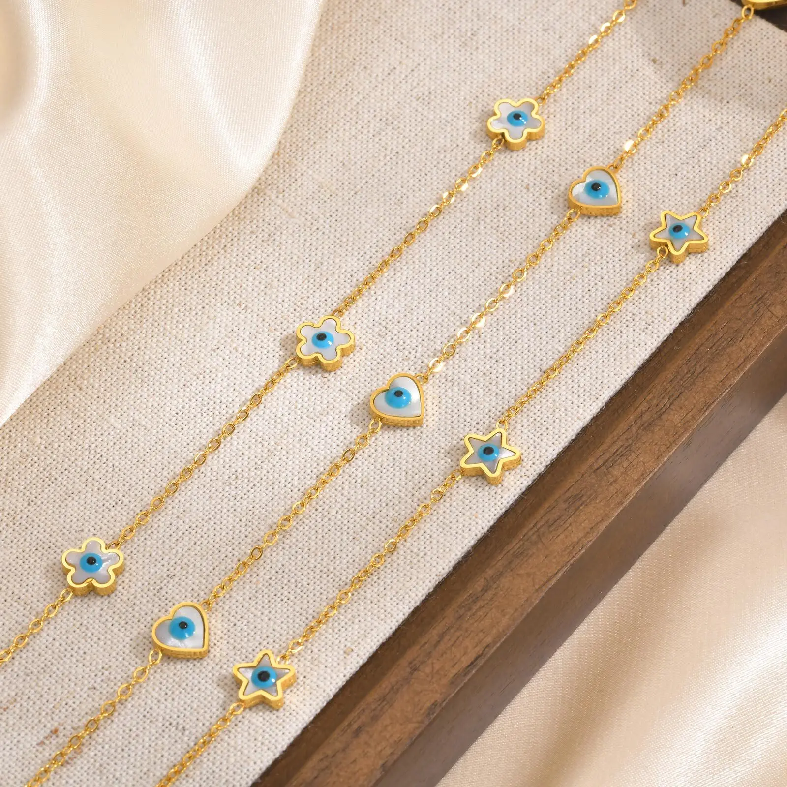 Evil Eye Choker Necklace, Charms Blue Eye Protection Necklace for Women, Lucky Jewelry Gift - Image 3
