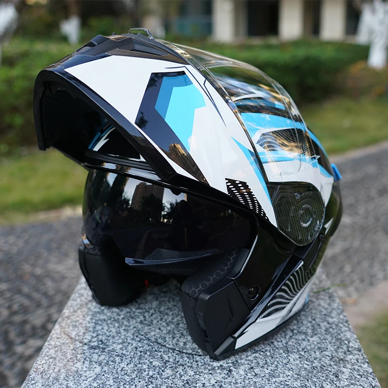 

Flip-Up Motorcycle Helmet, Full-Face Flip-Up Helmet, Abs Material