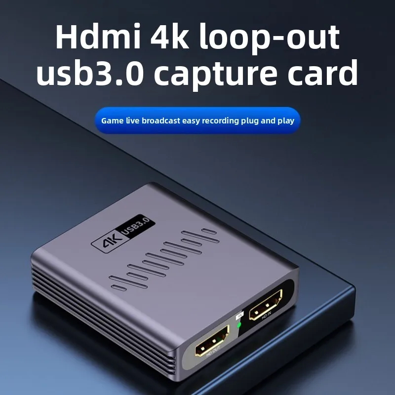 HC-V9 USB3.0 4K HDMI Loop Out Video Capture Card Game Live Streaming Recording Device for Camera Phone