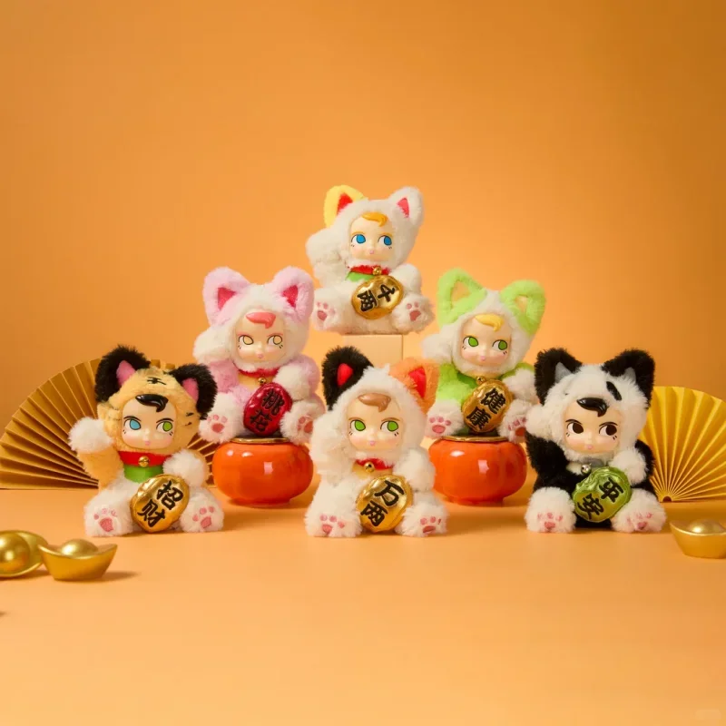 

Lucky Cat SAMSAM Lucky Cat Series Виниловая кукла Плюшевая подвеска Таинственная модная игровая слепая коробка Кукла Домашний талисман Счастливый подарок