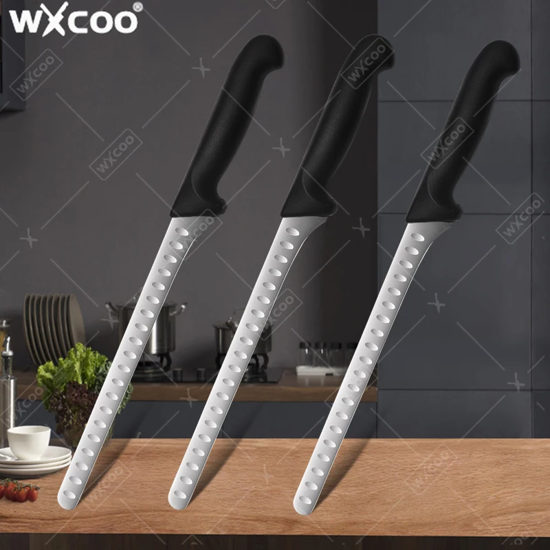 WXCOO-cuchillo para jamón forjado a mano, cuchillo para cortar carne, pechuga de acero inoxidable, cuchillo para tallar, cuchillo versátil para cocinar asados en el hogar