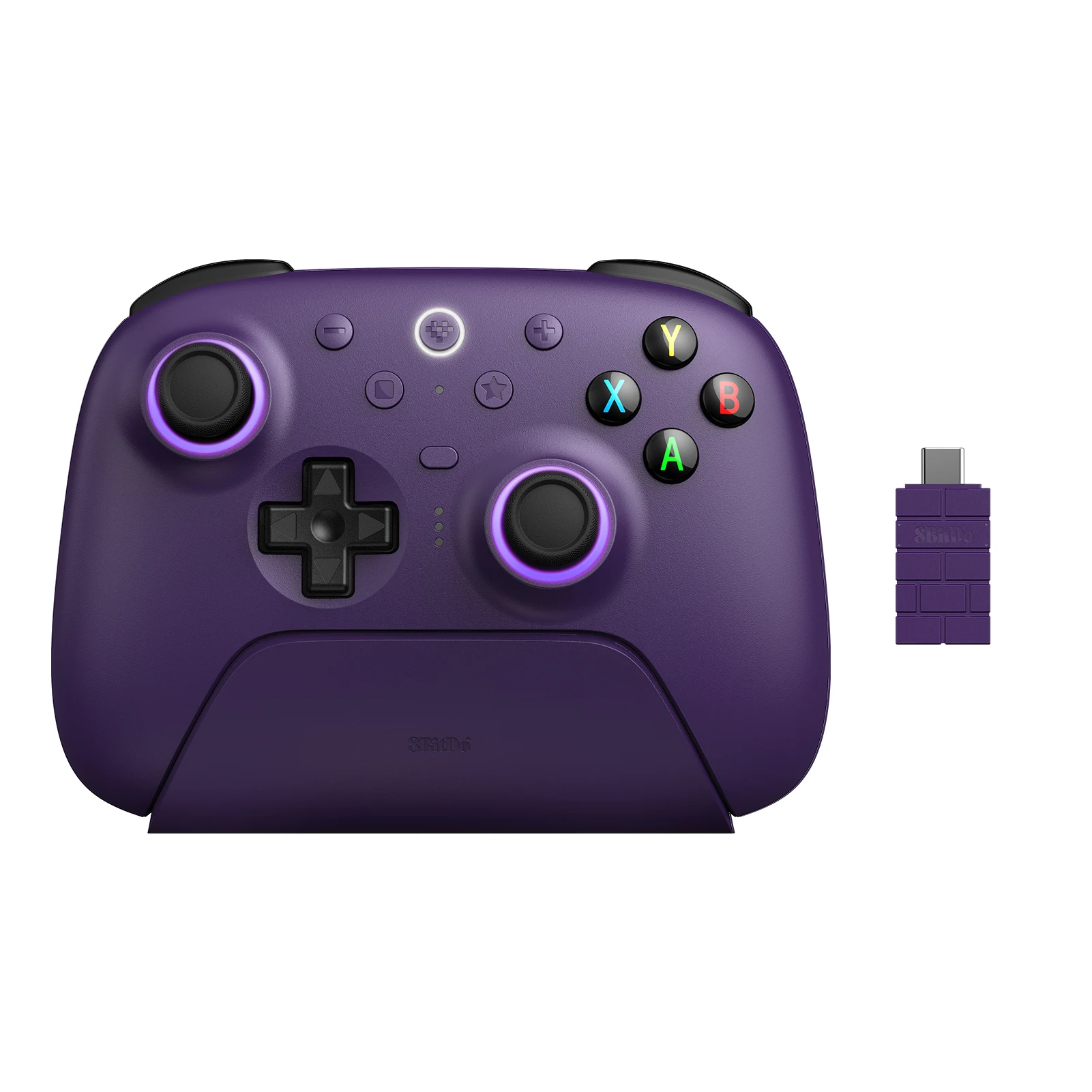 8BitDo 新しい Ultimate 2 ワイヤレス、TMR ジョイスティック & ホール効果トリガー コントローラー、PC、Windows 10、11、Android 用の充電ドック付き