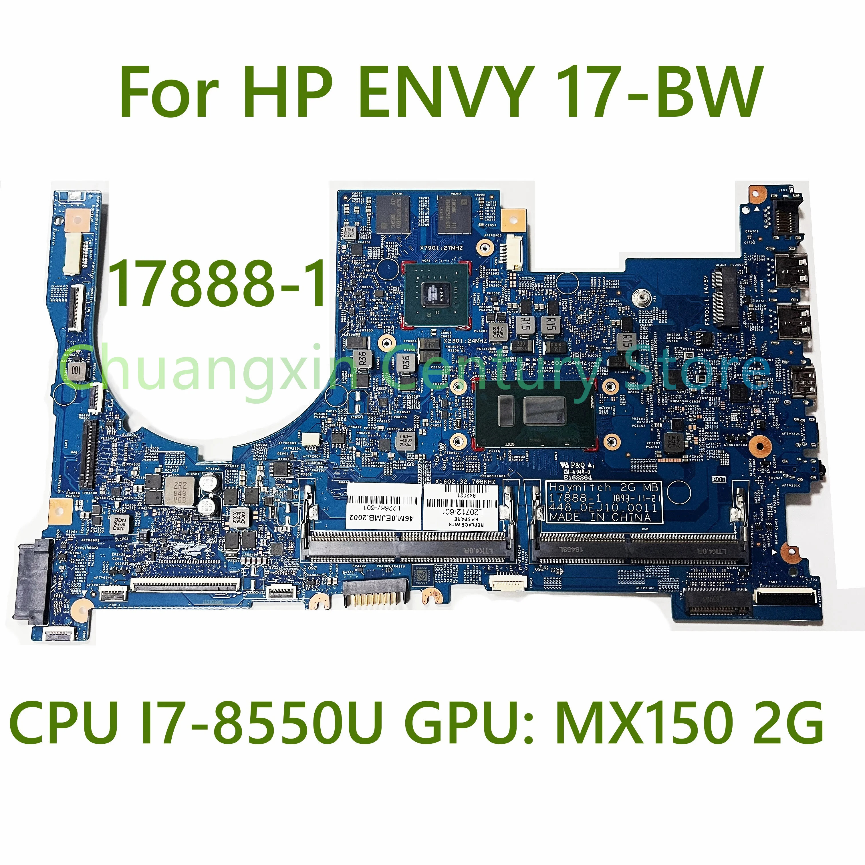 laptop motherboard para envy 17 bw l22667601 l20712 601 17 bw 178881 cpu i78550u gpu mx150 2g 100 testado totalmente trabalho 01