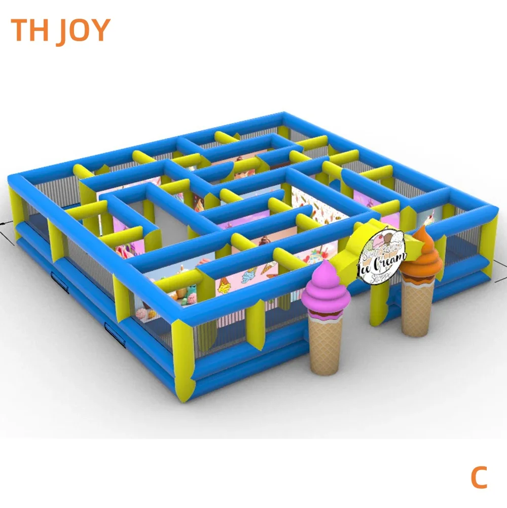 

Захватывающий уличный надувной лабиринт и лазерная бирка, комбинация для быстрой воздушной доставки до развлечений на двери