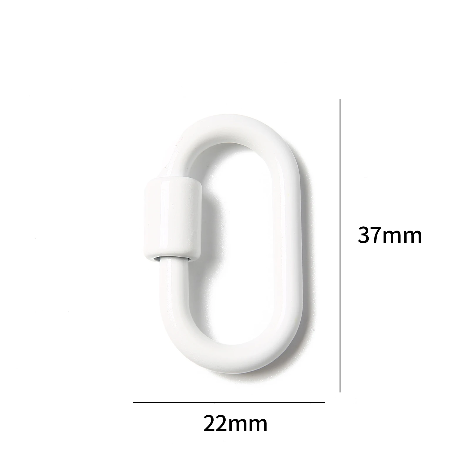 Makaronfarbener Lackierter Metall-Mini-Karabiner Federhaken DIY Schlüsselanhänger Taschenanhänger Schmuckherstellung Zubehör – Detail 13