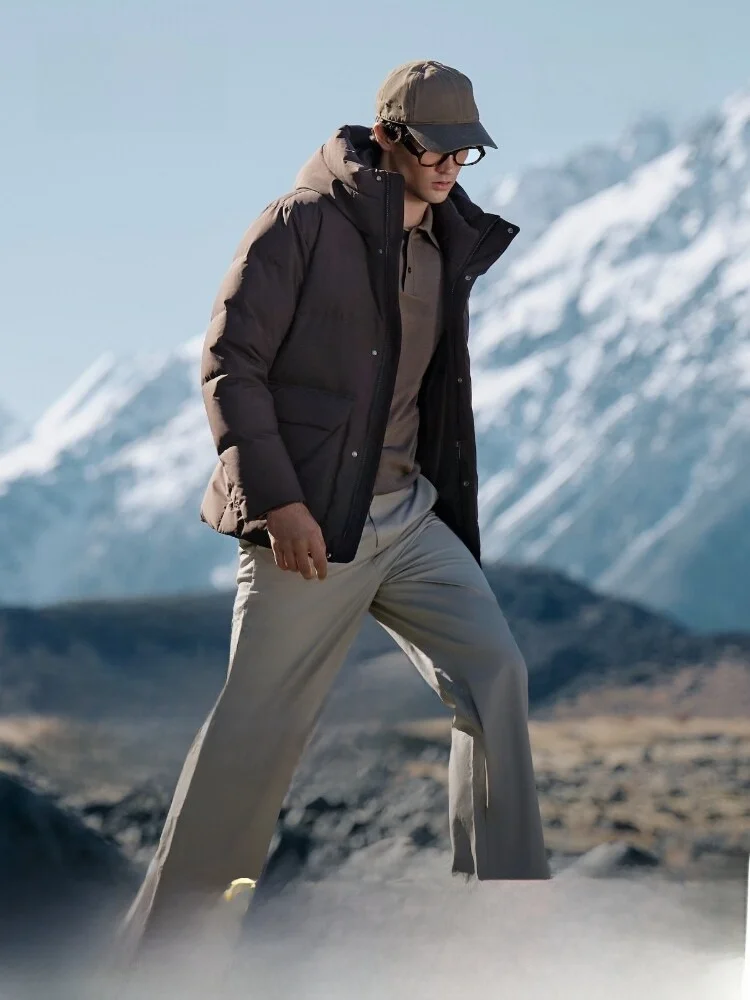 

Новая мужская повседневная куртка Bosideng с капюшоном, модная теплая короткая спортивная универсальная куртка из полиэфирного волокна с длинными рукавами и застежкой-молнией