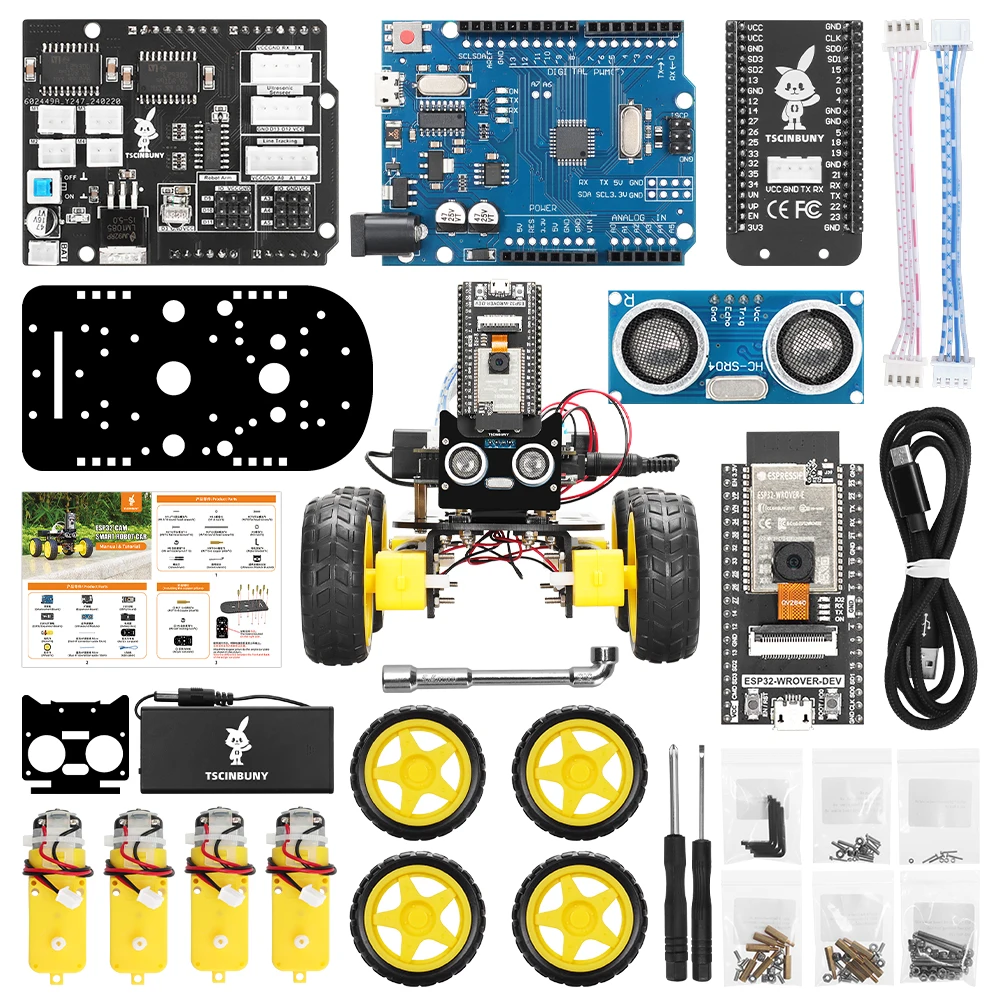 아두이노용 스마트 로봇 키트, ESP32 카메라, 베스트셀러 교육 로봇, 완전 자동화 키트, 코드 프로그래밍 가능 