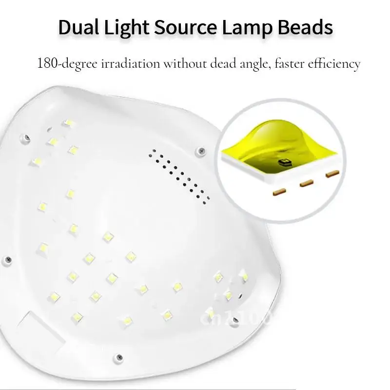 SUN5 48W LED UV โคมไฟสําหรับเล็บแห้งเจลทั้งหมด Motion Sensing Professional Cabin เล็บเครื่องมือสําหรับ Home