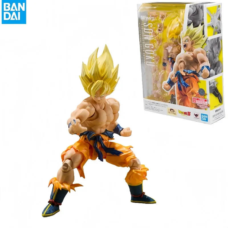 BANDAI Genuine SHF SUPER SAIYAN SON GOKU -LEGENDARY SUPER SAIYAN- Anime Action Figure Joints Movable Ornament Model Toy Kid
