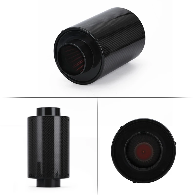 Car Modification Universal Air Intake Carbon Fiber Intake Bellow Air Filter Mushroom Type Air Intake Modified Accessorie