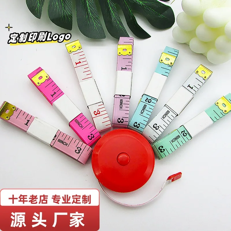 Environmentally friendly thickened tape measure, automatic shrinking mini gift ruler, tailor ruler factory direct sales