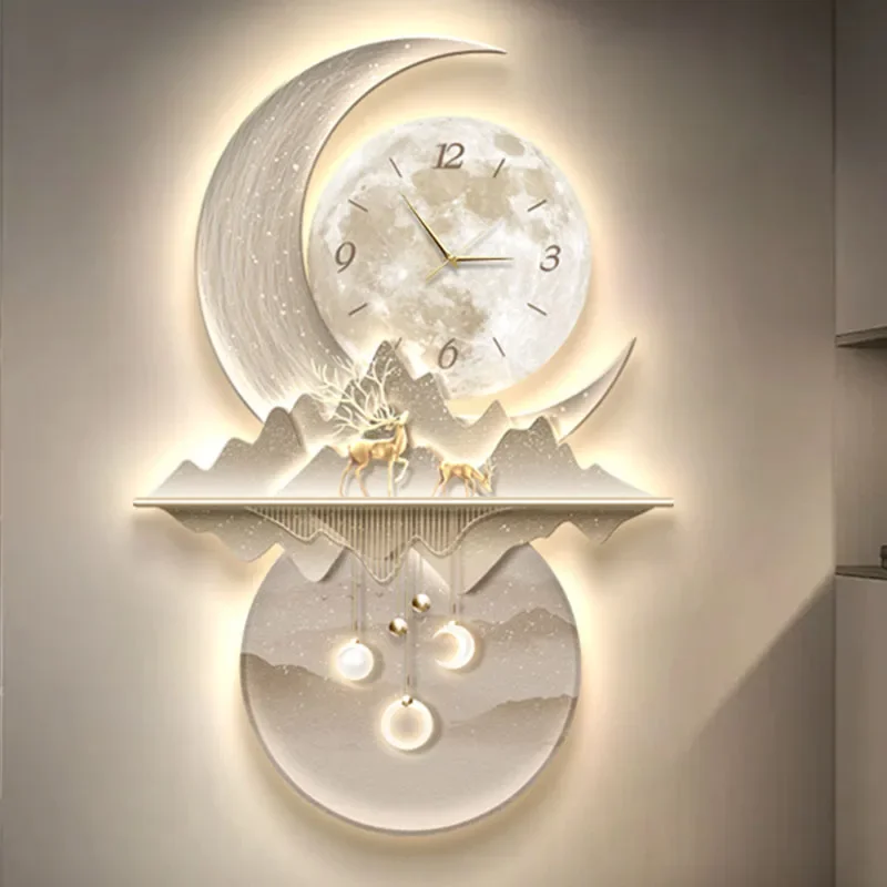 Luxury Living Room Led Wall Clocks Interior Modern Aesthetic Creative Wall Clocks Nordic Fashion Restaurant Wanduhr Home Decor