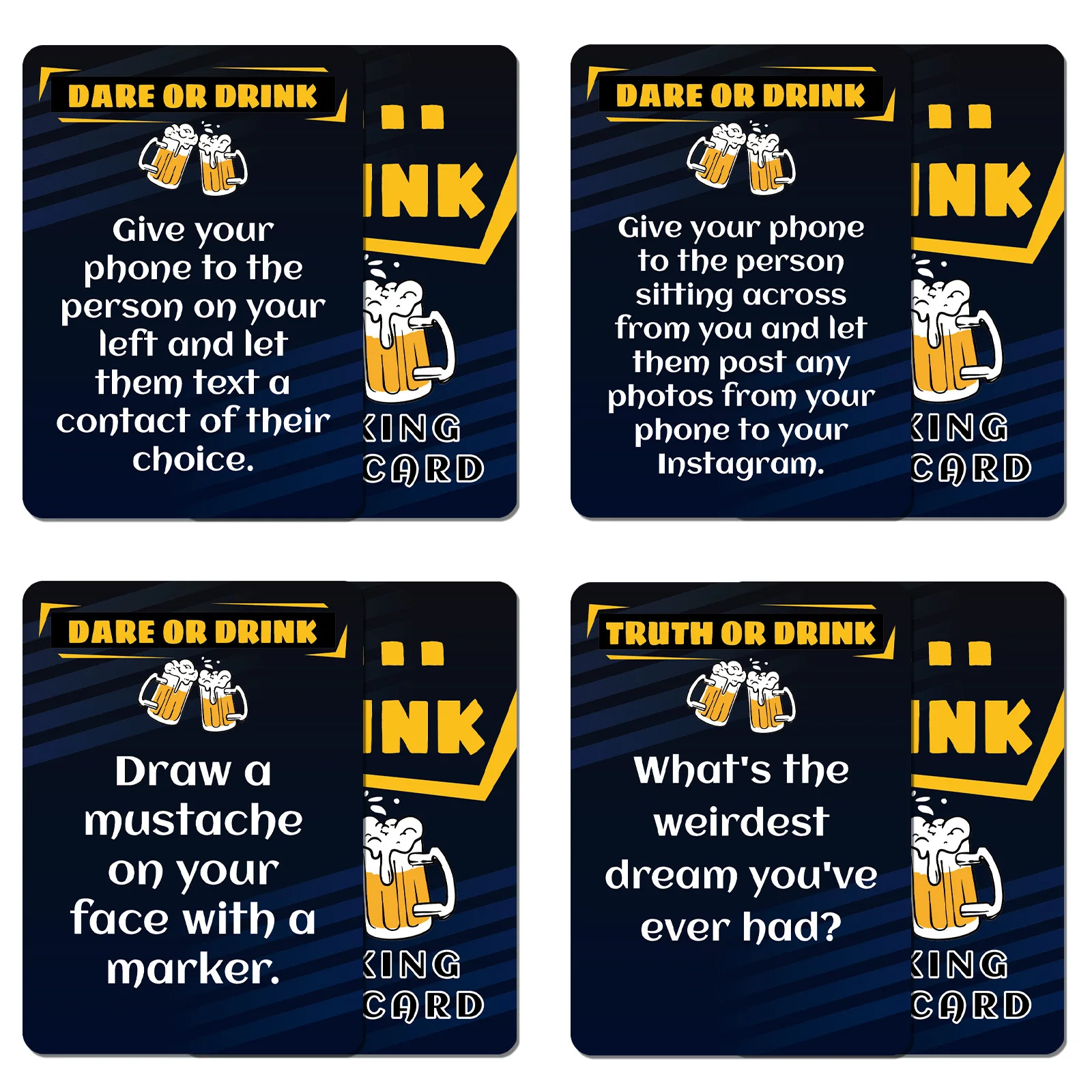 Креативные и визуально привлекательные пивные иллюстрации, разминки настольных игр, необходимые карты для вечеринок и обеденного стола для взрослых