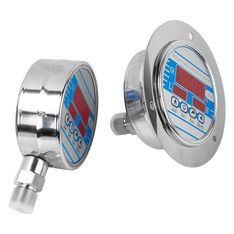 0-60Mpa Digital Pressure Gauge 100mm Dial Electronic Contact Hydraulic Pressure Gauge 200bar 400 bar Pressure Guage M20*1.5