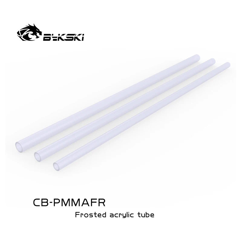 Bykski CB-PMMAFR 12 14 16mm Frosted Acrylic Rigid Tube 500mm 4pcs