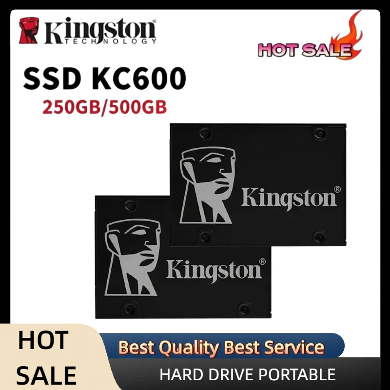 Kingston KC600 SSD SATA 3 256GB 512GB 1TB 2TB 2.5 Inch Internal Solid State Drive HDD Hard Disk HD SSD Desktop Laptop PC