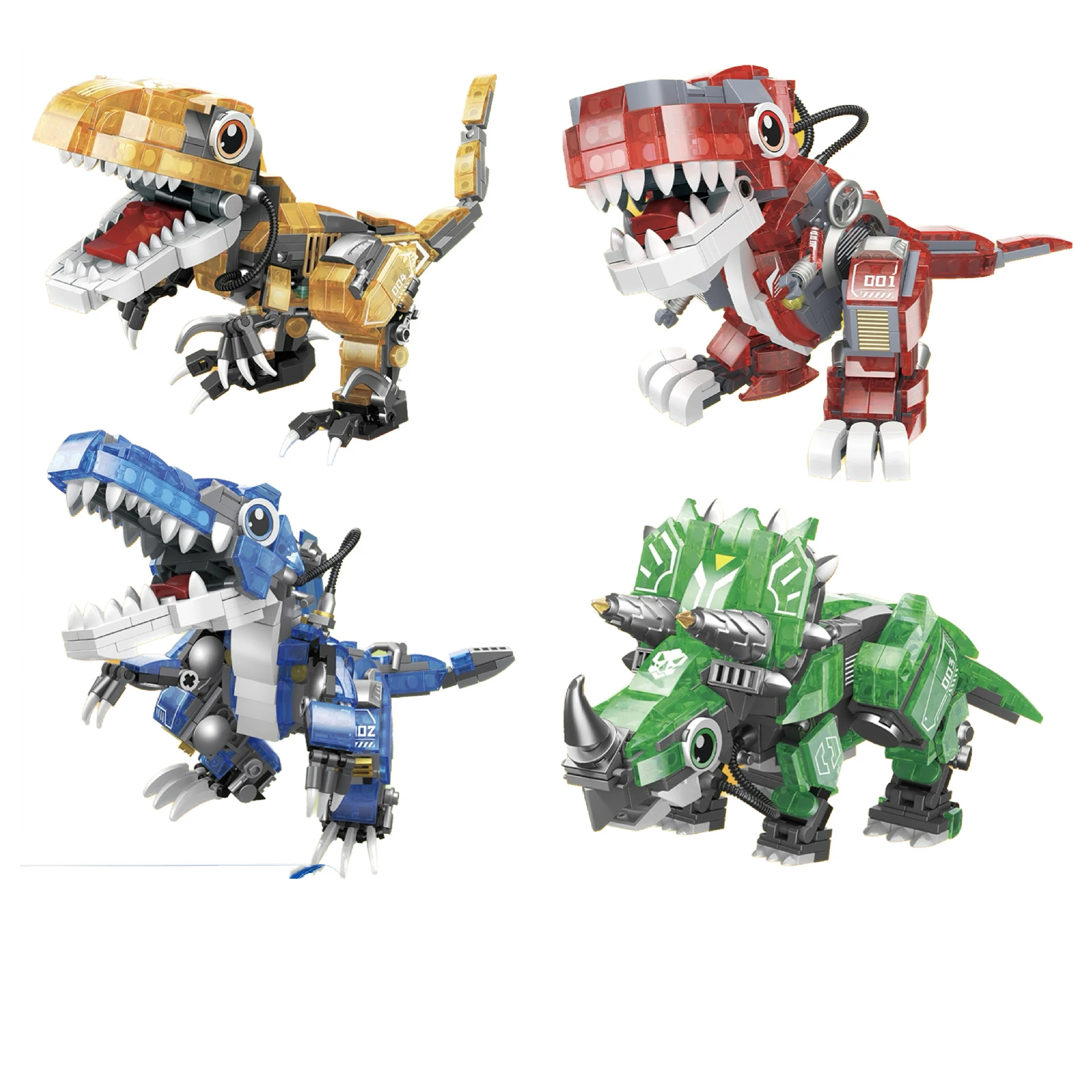 

Loz Mechanical Dinosaur Mini Diamond Block Tyrannosaurus Rex Spinosaurus Velociraptor Triceratops Build Brick Construction Toy