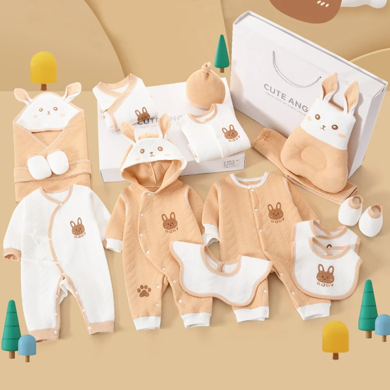 IYEAL  0-6 M Newborn Baby Clothes Cotton Baby Gift  Set  Autumn Winter Kids Clothes Suit New Born Clothing Family Gifts 22-26PCS