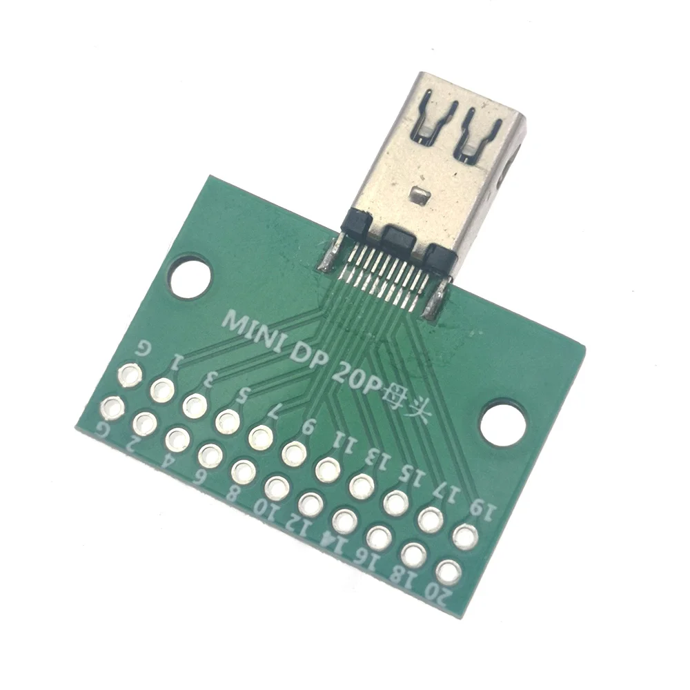 Display Port male female socket test connector Mini DP interface data cable adapter charging circuit board with PCB Board