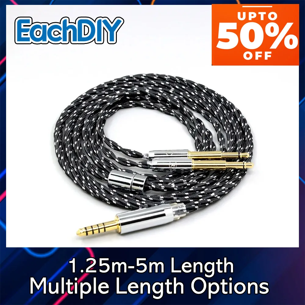 OCC مختلط OFC التواء النايلون سماعة كابل ل Meze 99 meze99 الكلاسيكية NEO NOIR سماعة الرأس LN008701 #1