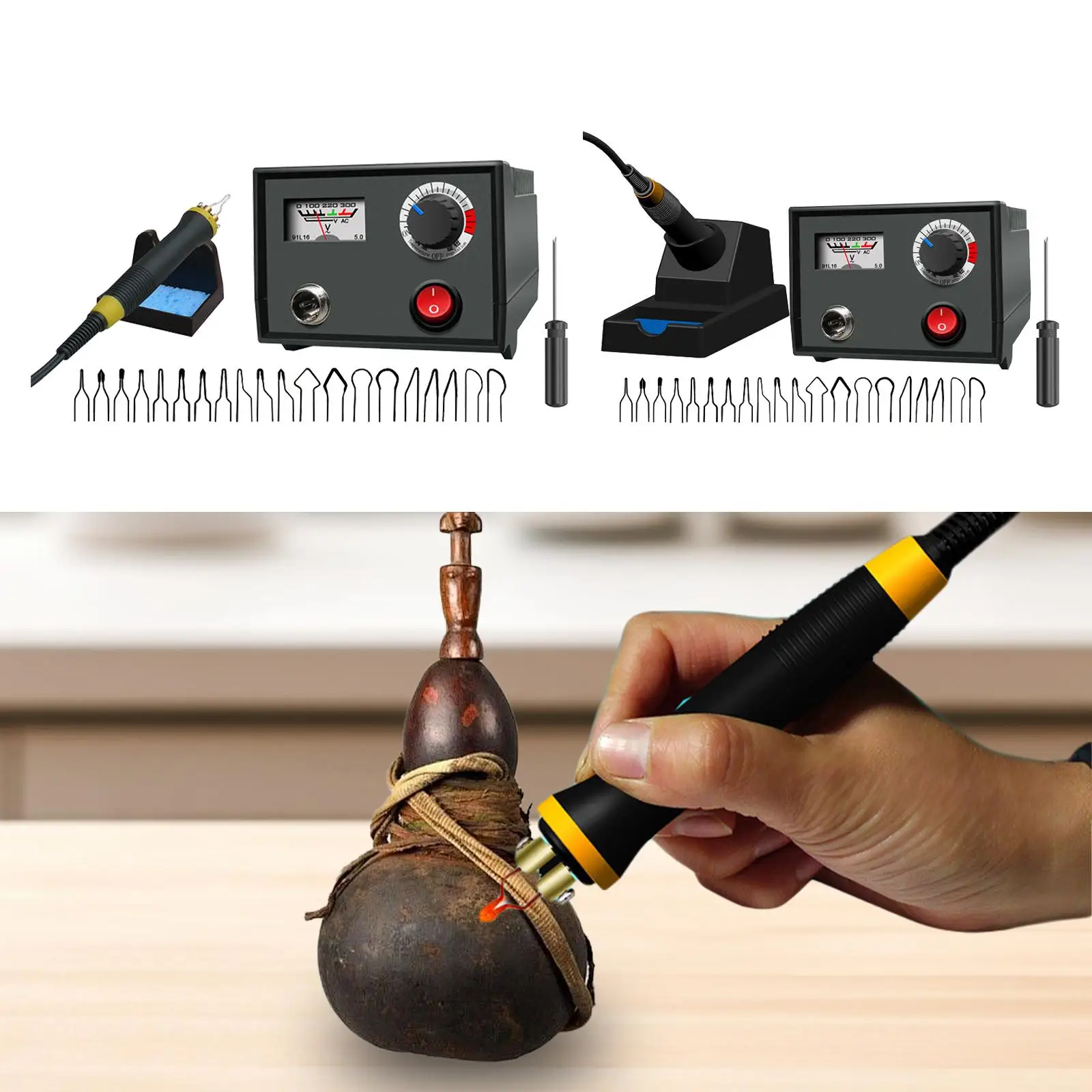 

Pyrography Tool Professional Wood Burning Tool for Carving Repairing Leather