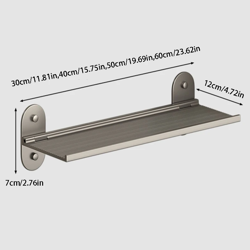 No Drill Shelf Folding Shelf Toilet Organizer Wall Mounted Shelf Storage Floating Shelves Storage Holders Storage Trays Large