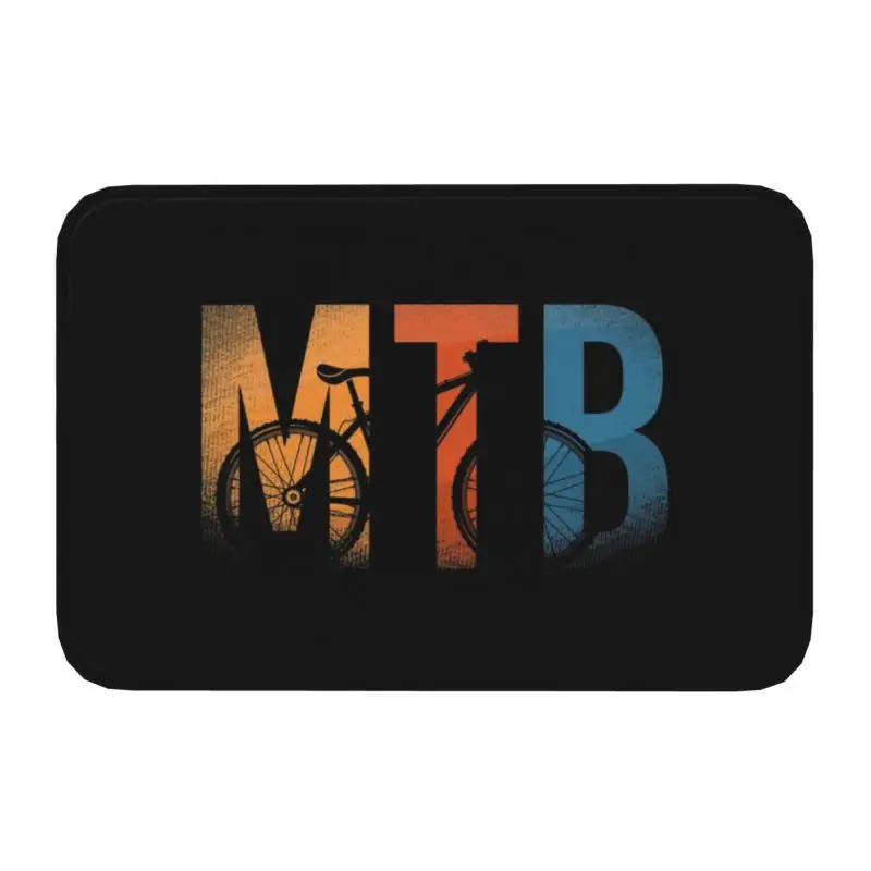 MTB Bicycle Front Door Mat Anti-Slip Indoor Waterproof Mountain Bike Doormat Living Room Entrance Rug Carpet