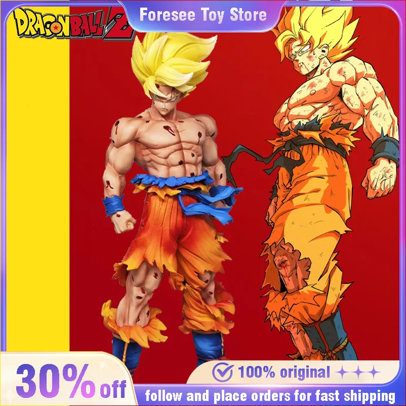

32 см Dragon Ball Z First Super Saiyan Son Goku Фигурка Аниме Коллекционная модель Статуя Модное украшение Подарок для фанатов парня