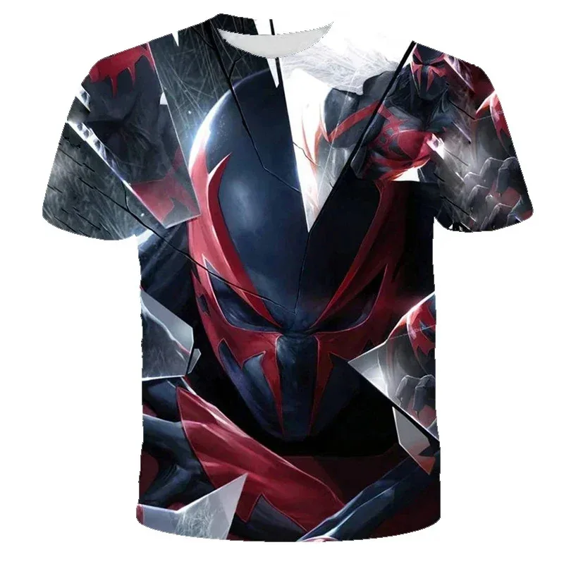 Disney 2024 Spiderman 2024 New Kids Summer Print Boys Short Sleeve T-shirt 3D Print Casual Breathable Funny Girls Tops Tshirt