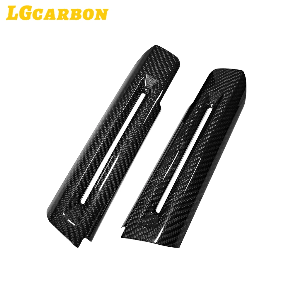 LGcarbon Dry Carbon Fiber Interior Door Armrest Decor Cover Trim Kit For Ford Mustang 2024